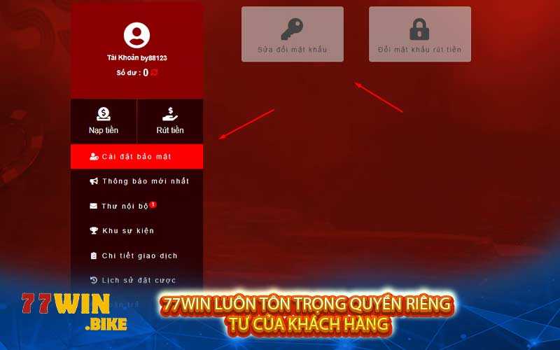 77win luôn tôn trọng quyền riêng tư của khách hàng