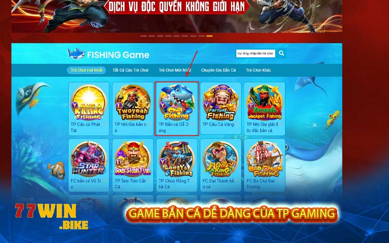 Game bắn cá dễ dàng của TP Gaming